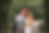 Wedding photography, kissing in the forest